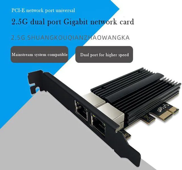 Alt view image 4 of 13 - 2500Mbps Pcie To RJ45 Intel I226 Network Card 2.5G Gigabit Ethernet Dual Ports 100/1000/2500Mbps Network Card For Desktop