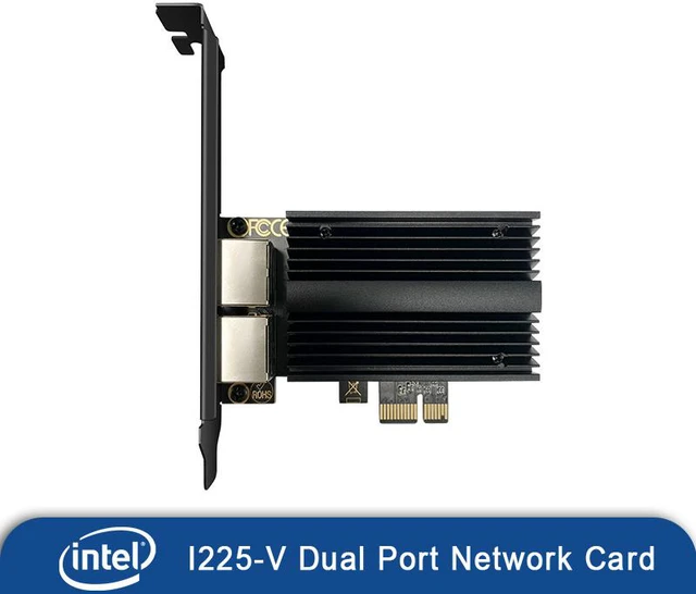 Alt view image 3 of 13 - 2500Mbps Pcie To RJ45 Intel I226 Network Card 2.5G Gigabit Ethernet Dual Ports 100/1000/2500Mbps Network Card For Desktop