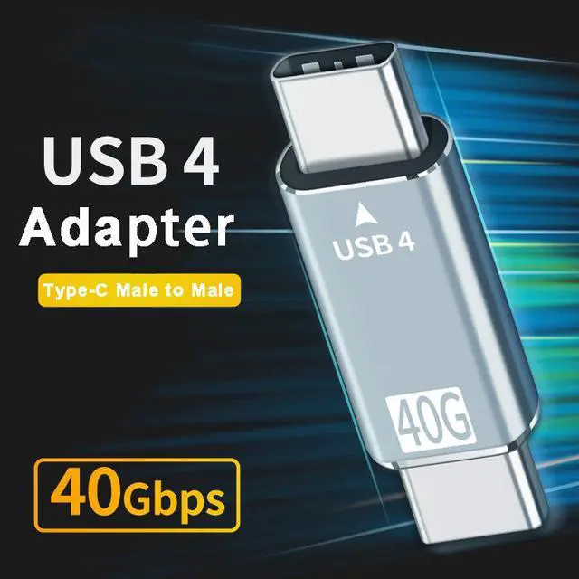 Alt view image 3 of 8 - USB C to Type C USB 4 40Gbps Thunderbolt 3 Data Sync Converter Adapter USB 4 Extension Cable for Macbook Pro Air Dell Laptop