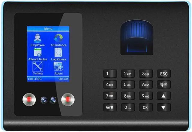 Main image of Intelligent Attendance Machine Face Fingerprint Password Recognition Mix Biometric Time Clock Voice Broadcast Multi-language