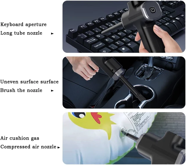 Alt view image 6 of 8 - Cordless Air Duster Blower Multi-Use Portable Compressed Air Cans Electric Air Duster Computer Cleaner for PC Laptop Keyboard