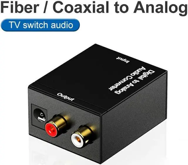 Alt view image 2 of 8 - Digital Optical Coaxial Toslink Signal To Analog Audio Converter Adapter Digital to Analog Audio Converter Digital Toslink / Fiber SPDIF to RCA Audio Converter (Fibre version)