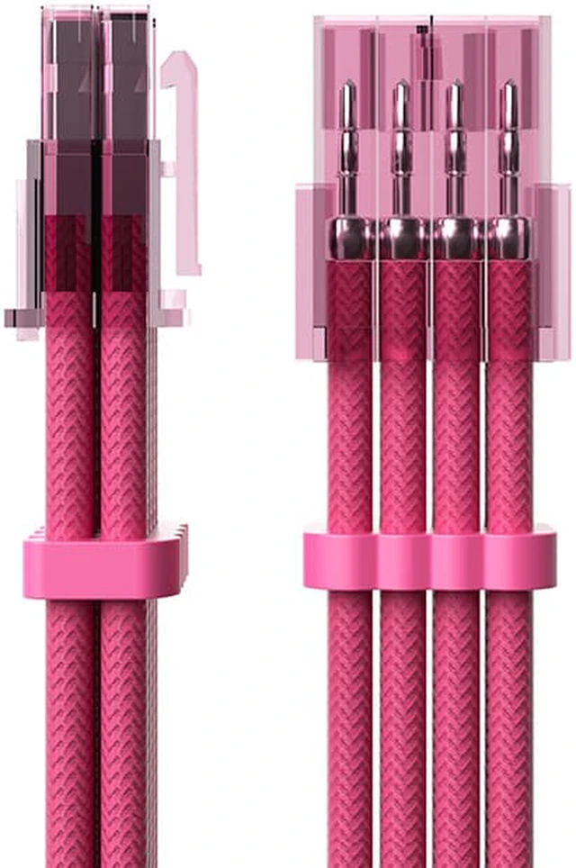 Alt view image 4 of 7 - 10 Pieces Set Cable Comb 24pin x2 , 8pin x8 for 3.0-3.6 mm Cable Wire Clip Computer Extension Cord Organizer 6+2/8/24 Pin Computer Cable Manager- Pink