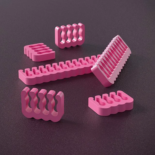 Alt view image 6 of 7 - 10 Pieces Set Cable Comb 24pin x2 , 8pin x8 for 3.0-3.6 mm Cable Wire Clip Computer Extension Cord Organizer 6+2/8/24 Pin Computer Cable Manager- Pink