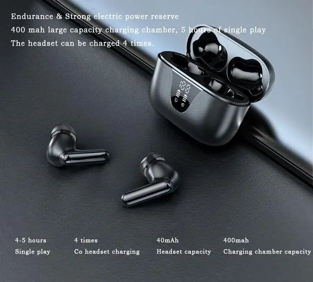 Alt view image 2 of 8 - TWS Bluetooth Headphone Wireless Earphones IPX5 Waterproof Sport Earbuds Touch Control HIFI Stereo Headset with Mic