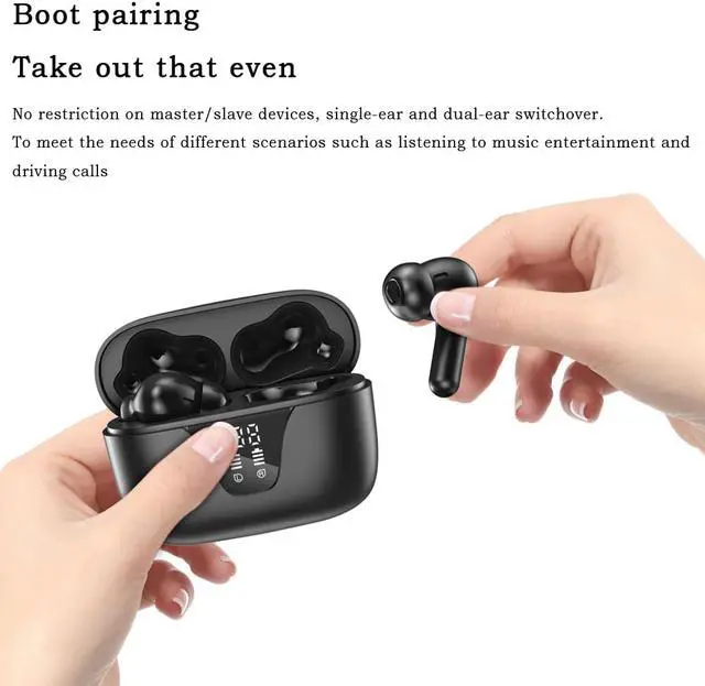 Alt view image 5 of 8 - TWS Bluetooth Headphone Wireless Earphones IPX5 Waterproof Sport Earbuds Touch Control HIFI Stereo Headset with Mic