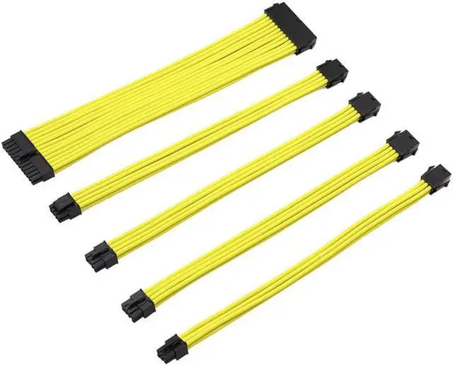Main image of ATX Power Supply Extension Cable PC GPU CPU 24Pin A-TX , 8PIN 4+4Pin EPS , 8PIN 6+2Pin PCI-E , 6Pin PCI-E, Power Supply Sleeved Wire Computer Connectors Transfer Cord for Computer PC GPU CPU