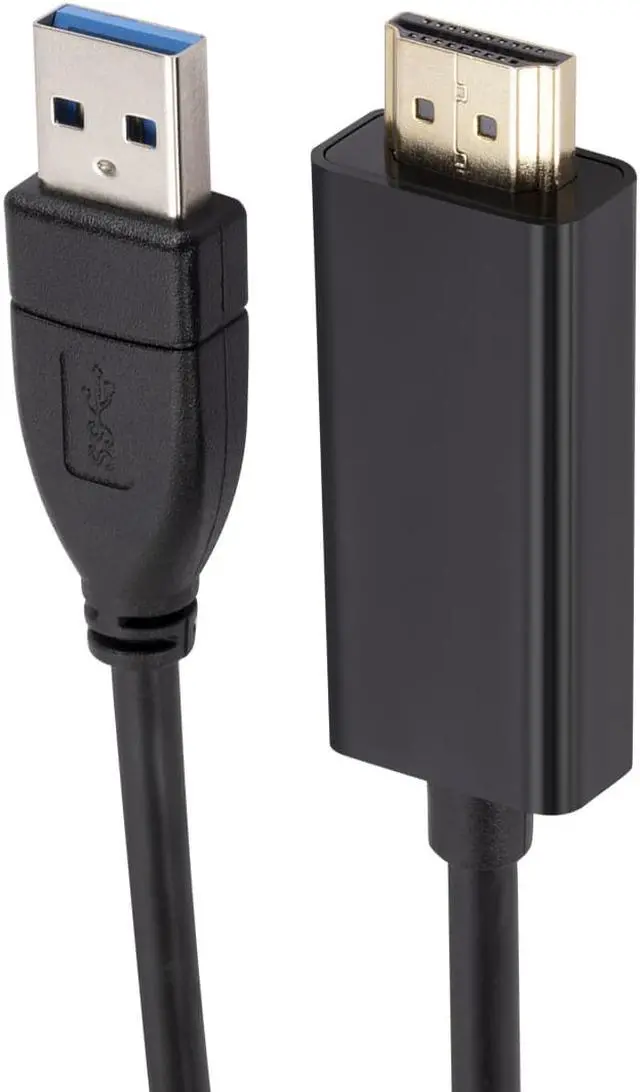 Alt view image 3 of 8 - 6.6FT USB to HDMI Adapter Cable for Mac OS Windows 10/8/7/Vista/XP, USB 3.0 to HDMI Male HD 1080P Monitor Display Audio Video Converter Cord