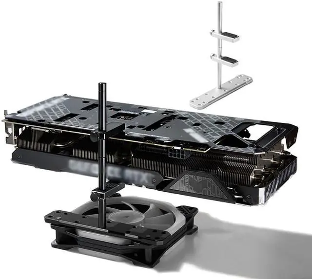 Main image of Graphics card GPU Bracket Brace , Graphics Card Holder , Adjustable Height GPU Support Jack Assemblable Module GPU Stand Installed On the 12mm / 14mm Fan
