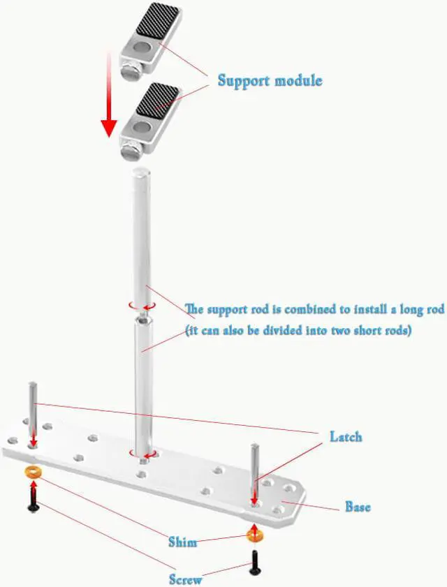 Alt view image 4 of 7 - Graphics card GPU Bracket Brace , Graphics Card Holder , Adjustable Height GPU Support Jack Assemblable Module GPU Stand Installed On the 12mm / 14mm Fan