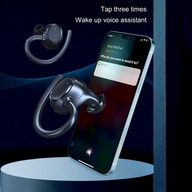 Alt view image 6 of 8 - Portable Bluetooth 5.1 Sports Earbud Ture Wireless Earphone In Ear Bluetooth Headphones with Built-in Mic Ear Hook Earphone Over-Ear Headphones for Sports