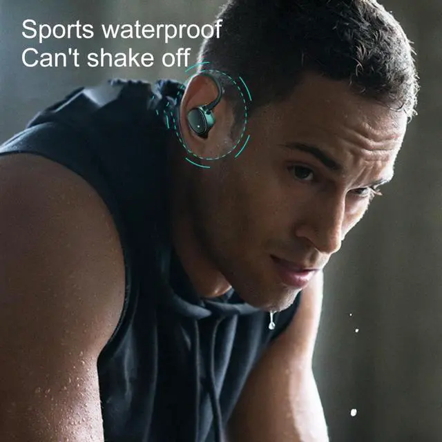 Alt view image 5 of 8 - Portable Bluetooth 5.1 Sports Earbud Ture Wireless Earphone In Ear Bluetooth Headphones with Built-in Mic Ear Hook Earphone Over-Ear Headphones for Sports