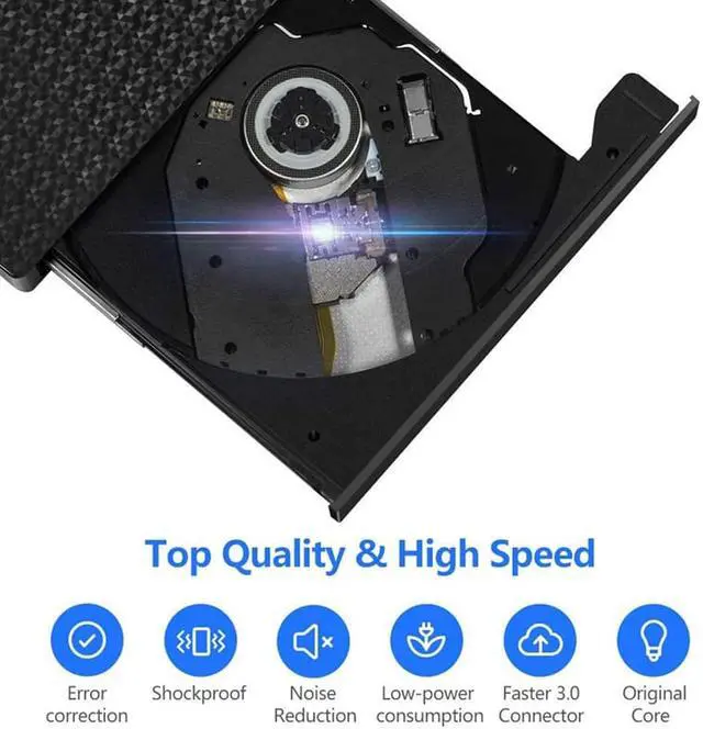 Alt view image 4 of 8 - External CD DVD Drive,Typec USB3.0 Portable CD DVD +/-RW Drive Player Rewriter Burner With SD TF Slot,for Laptop Desktop