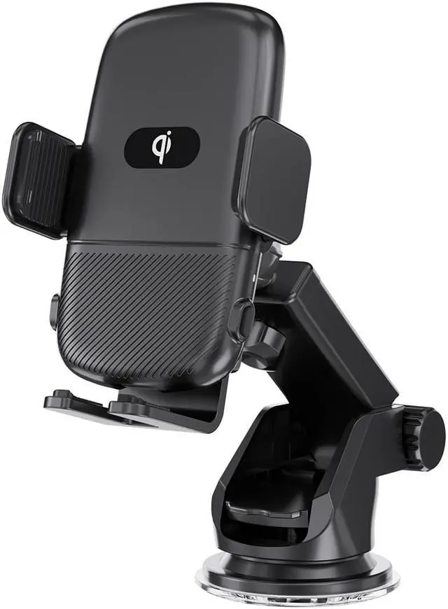 Alt view image 2 of 8 - 15W Fast Wireless Charging Dual Coil Car Charger Car Air Vent Clip Charger FOD Sensor for Samsung Z Flip 3 Foldable Phone iPhone