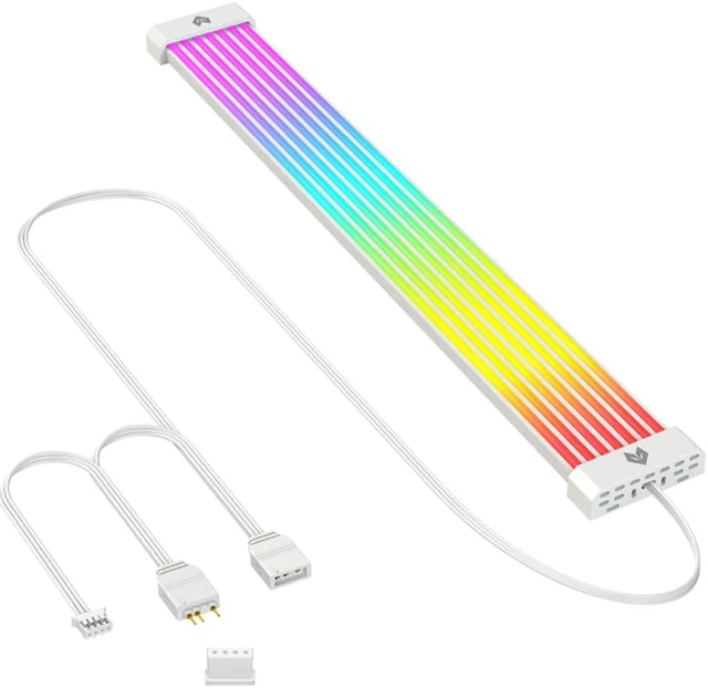 Main image of 8P / 24PIN Computer Luminous Line Vest 5V 3Pin ARGB Neon Line Armor Motherboard Chassis Light Strip Decoration PC Backlight Strip Flexible Light Bar