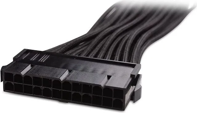 Alt view image 3 of 6 - 12 Inches ATX 24 Pin Motherboard Cable ATX to Motherboard Extension Cable Extend ATX 24-Pin Power Supply Cable