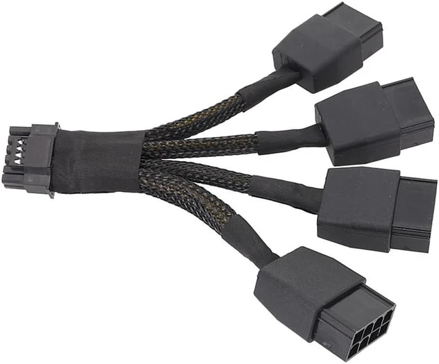 Main image of 5.0 Series 4x8 Pin to 16Pin 12+4Pin 4x8pin PCIE Video Graphics Card Power Supply Adapter Cable RTX4090 RTX4080 12VHPWR to 4x8pin