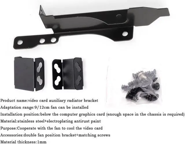 Alt view image 5 of 7 - 9cm/12cm Fan Buckle Video Card Cooler Fan Accessories Fan Bracket PCI Lot Cooling Rack Desktop Computer Auxiliary Radiator Retrofit Cooling Rack