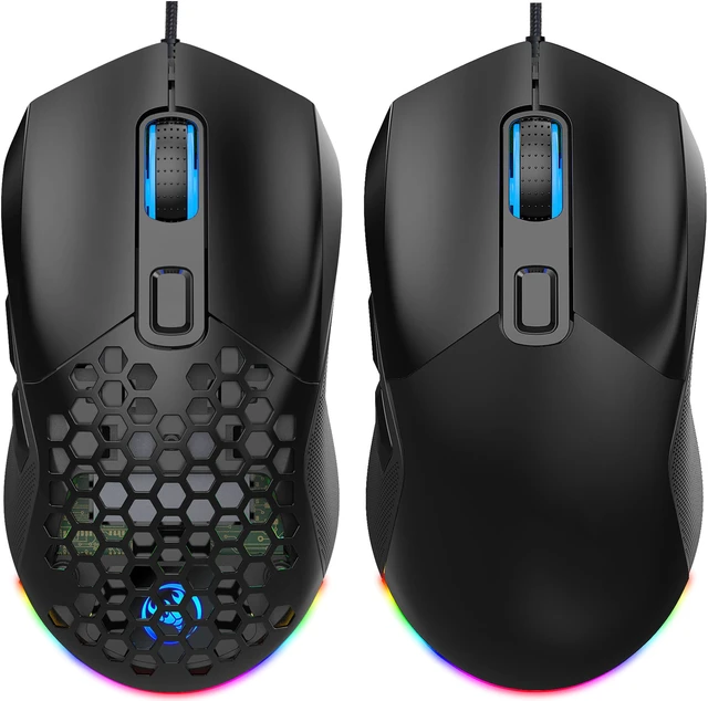Main image of USB Wired RGB Gaming Mouse 7200 DPI Programmable Backlight Game Mice with Changeable Back Cover