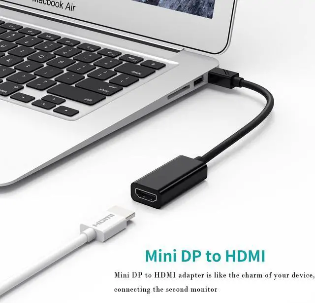Alt view image 5 of 6 - Mini DP To HDMI Cable Converter Adapter 1080p HD Male To Female DisplayPort DP To Adapter Cable For Apple Mac Macbook