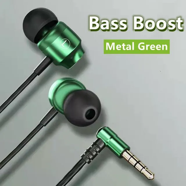 Alt view image 2 of 7 - Metal HiFi 3.5mm Jack Wired Earphone 3.5mm AUX Connector With HD Mic Gaming Music Sport Headphones Bass Surround Sound Headsets