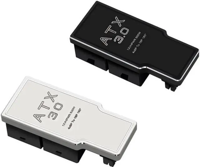 Main image of Aluminum Alloy 4x8Pin to 40 Series Graphics Card ATX3.0 12VHPWR 12+4P 600W 180 Degree Power Steering Connector GPU 180° Adapter - Model A White
