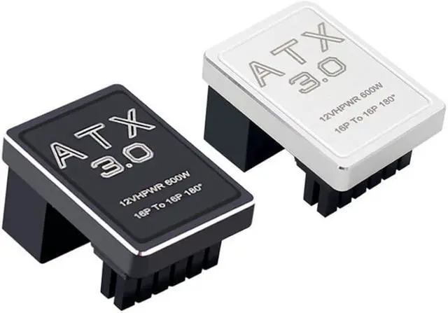 Main image of 16P to 16P PCIe 5.0 Graphics Card Connector Adapter ATX3.0 Power Supply 12VHPWR 12+4 16P 600W Male/Female 180 Degree Steering Head - Mode A - Black