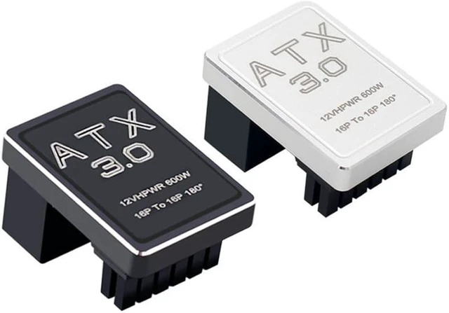 Main image of 16P to 16P PCIe 5.0 Graphics Card Connector Adapter ATX3.0 Power Supply 12VHPWR 12+4 16P 600W Male/Female 180 Degree Steering Head - Mode B - Black
