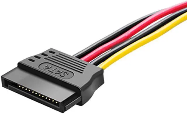 Alt view image 3 of 7 - 2Pcs 4 Pin Molex IDE to 2 Serial SATA Hard Driver Power Cable ATA Y Splitter Dual SSD HDD Extension Cord Adapter Connector D-Type to SATA