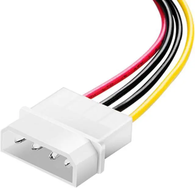 Alt view image 2 of 7 - 2Pcs 4 Pin Molex IDE to 2 Serial SATA Hard Driver Power Cable ATA Y Splitter Dual SSD HDD Extension Cord Adapter Connector D-Type to SATA
