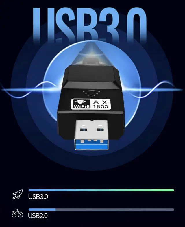 Alt view image 4 of 8 - WiFi 6 Wireless Network Card Driver Free 1800M Wireless WiFi Network Card Adapter Receiver Computer 2.4G & 5.8G USB3.0 Gigabit Network Card Only for Win 10 /11