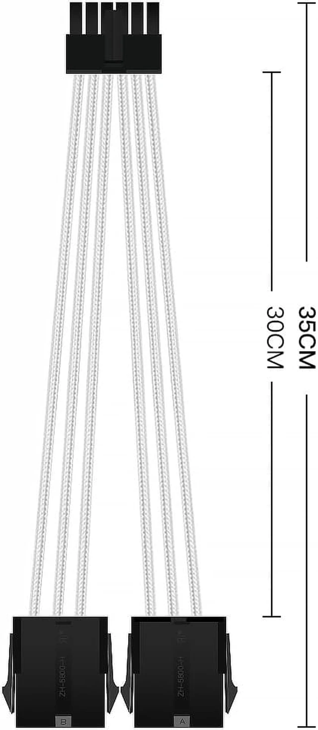 Main image of 12Pin PCI-E to Dual 6+2Pin PCI-E Graphics Card Power Adapter Cable 12Pin PCI-E to Dual 8Pin PCI-E GPU Cable