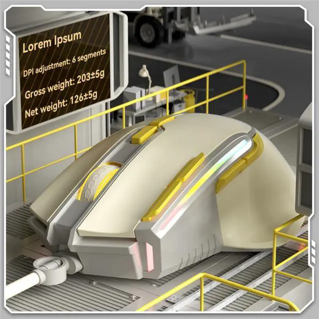 Alt view image 2 of 8 - USB Mouse Ergonomic Widely Compatible Wired Mechanical Optical Mouse Comfortable Game Mouse For Business Office Stable (Wired Version)