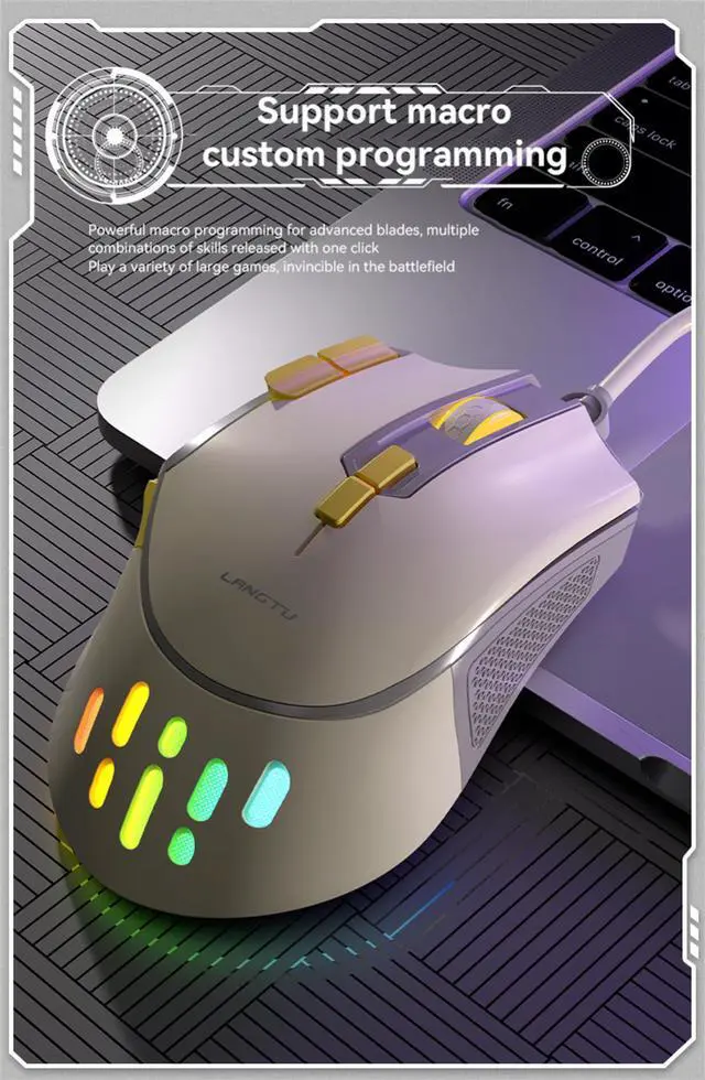 Alt view image 6 of 8 - USB Mouse Ergonomic Widely Compatible Wired Mechanical Optical Mouse Comfortable Game Mouse For Business Office Stable (Wired Version)