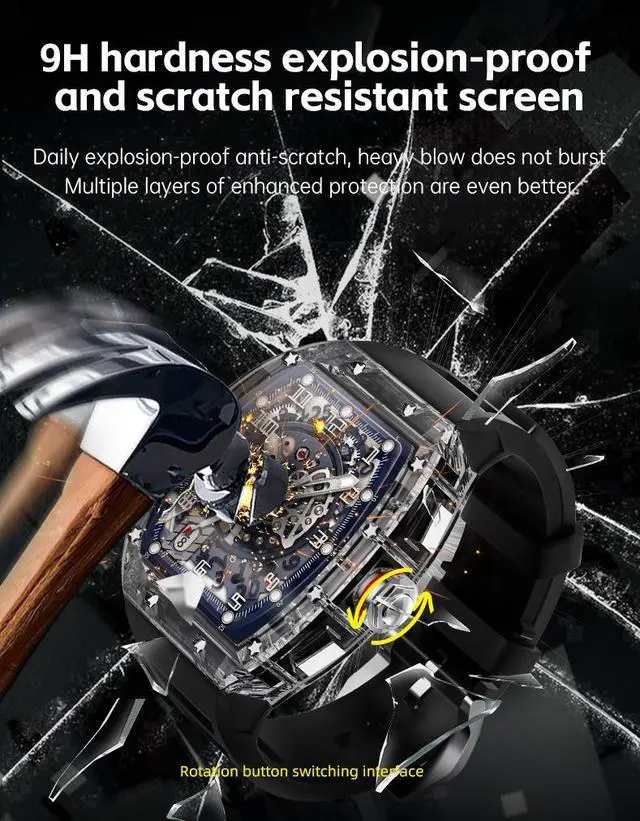 Alt view image 4 of 8 - Smartwatch NFC Bluetooth Call Blood Heart Rate Blood Pressure Monitoring Fitness Activity Tracker Sports Mode Smart Watch