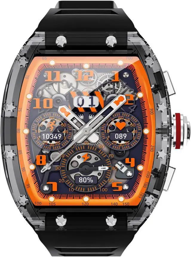 Alt view image 2 of 8 - Smartwatch NFC Bluetooth Call Blood Heart Rate Blood Pressure Monitoring Fitness Activity Tracker Sports Mode Smart Watch