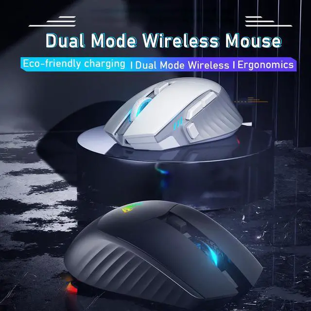 Alt view image 3 of 8 - RGB 2.4G Wireless / Type-C Wired Dual-mode Gaming Mouse 10000 DPI Mice for Pc gamer Computer Desktop Laptop