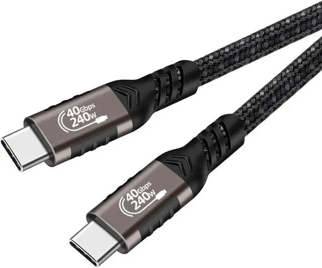 Alt view image 3 of 6 - 1.5m/4.92FT USB4 Data Cable Compatible with Thunder-bolt 3 Thunder-bolt 4 Data Cable 40GB High-speed 8k60Hz Audio PD240W Fast Charging Cable