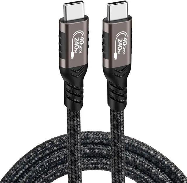 Alt view image 4 of 6 - 1.5m/4.92FT USB4 Data Cable Compatible with Thunder-bolt 3 Thunder-bolt 4 Data Cable 40GB High-speed 8k60Hz Audio PD240W Fast Charging Cable