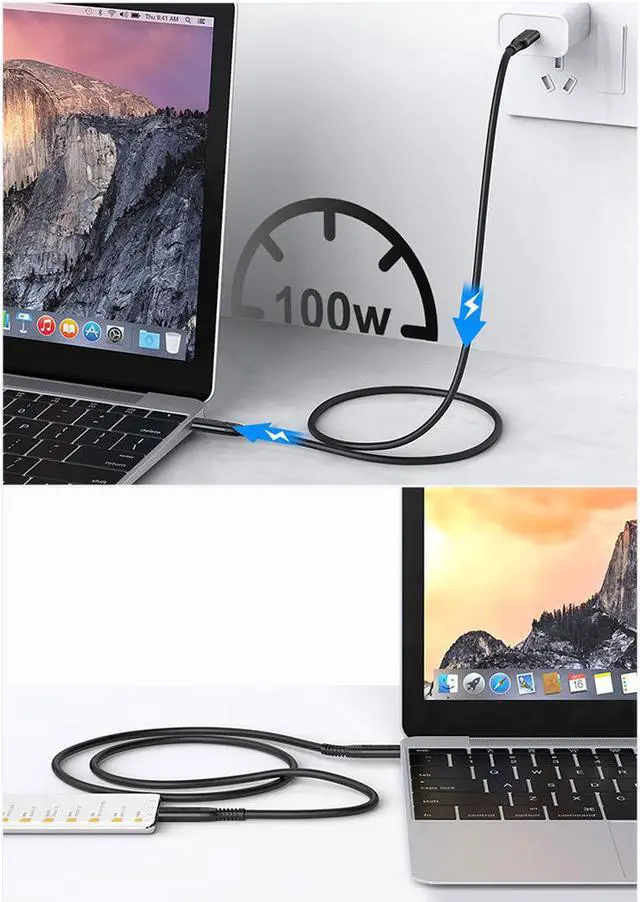 Alt view image 7 of 8 - USB4 Data Cable Compatible with Thunder-bolt 3 Thunder-bolt 4 Data Cable 40GB High-speed 8k60Hz Audio PD240W Fast Charging Cable