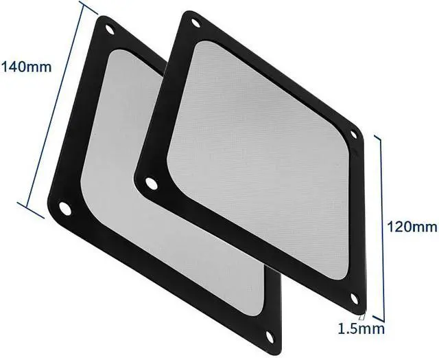 Alt view image 6 of 7 - Magnetic Frame  Mesh Dust Filter PC Cooler Fan Filter with Magnet Dustproof Computer Case Cover Net - 120mm White