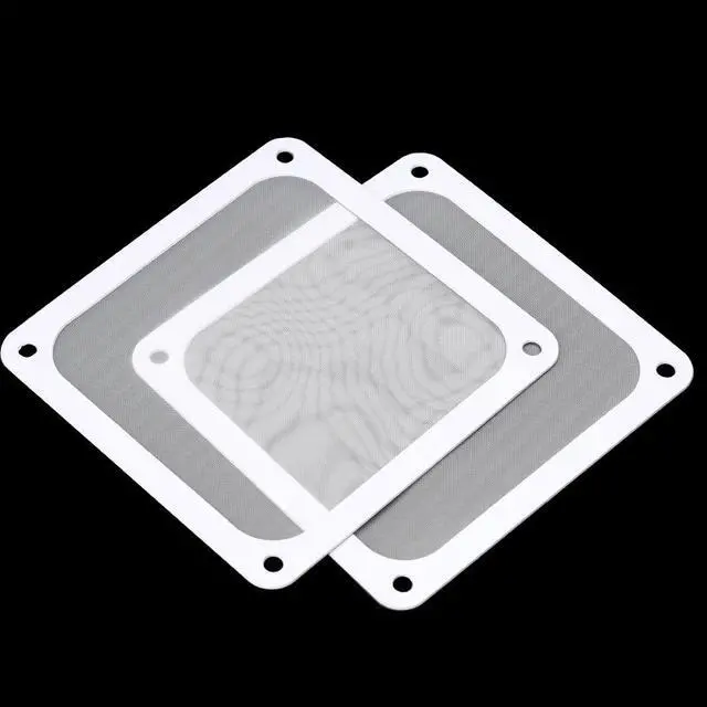 Alt view image 3 of 7 - Magnetic Frame  Mesh Dust Filter PC Cooler Fan Filter with Magnet Dustproof Computer Case Cover Net - 120mm White