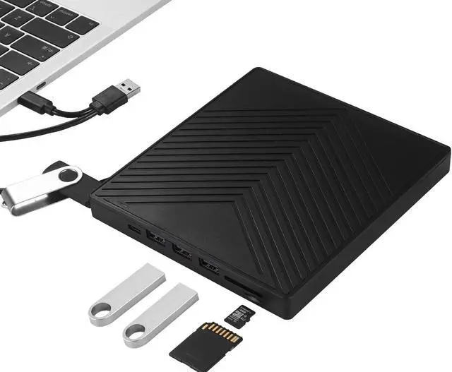 Main image of USB3.0 Type-C DVD Burner DVD RW CD Writer External Optical Drive CD/DVD Player TF/SD Card Reader