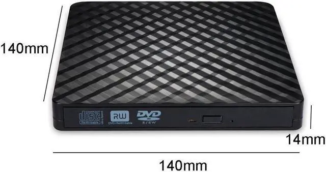Alt view image 6 of 7 - External CD Drive, USB 3.0 Slim External CD DVD ROM Drive Writer Reader Burner,  Portable CD DVD RW Drive/Writer/Burner Optical Player External DVD Drive for Macbook/Laptop/Desktop PC Windows XP/7/10