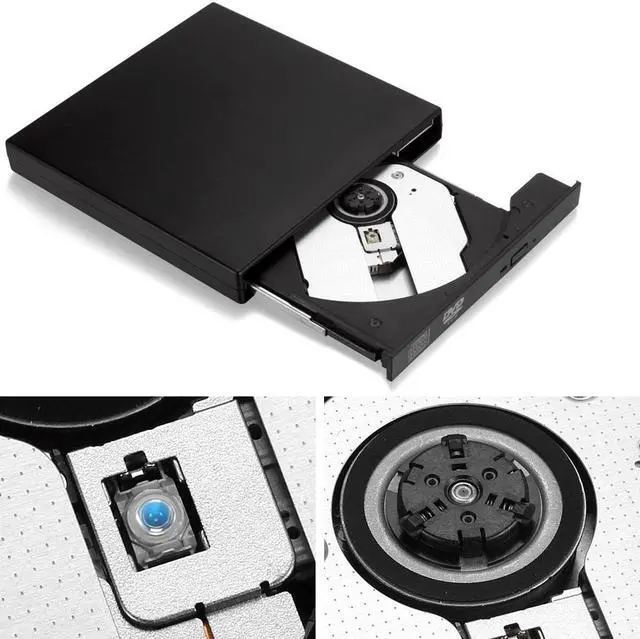 Alt view image 4 of 7 - Slim External Optical Drive USB 2.0 DVD Combo DVD ROM Player CD-RW Burner Writer Plug and Play For Macbook Laptop Desktop PC