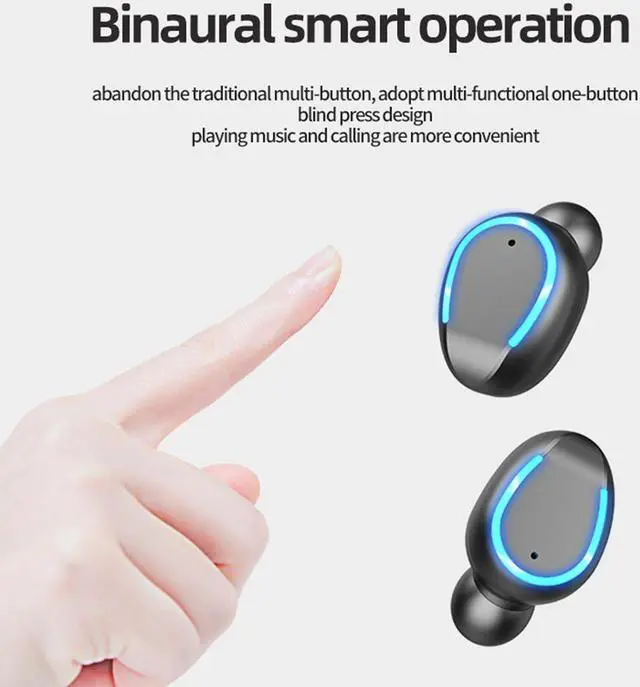 Alt view image 5 of 7 - TWS Mini Wireless Bluetooth 5.0 Earbuds Binaural With LED Power Digital Display Movable Charging Box Portable Good for Drive