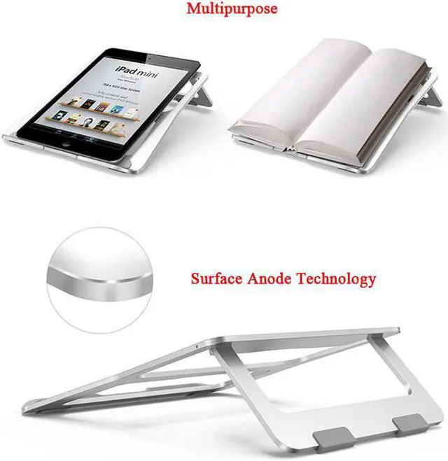 Alt view image 4 of 8 - Foldable Laptop Stand Macbook Pro Aluminum Adjustable Desktop Tablet Holder Desk Table Mobile Phone Stand For iPad Air Notebook