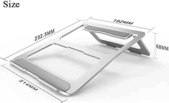 Alt view image 7 of 7 - Foldable Laptop Stand Macbook Pro Aluminum Adjustable Desktop Tablet Holder Desk Table Mobile Phone Stand For iPad Air Notebook