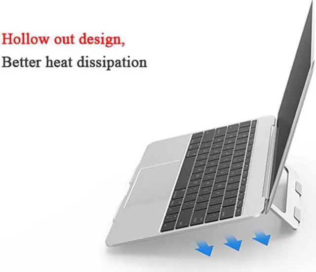 Alt view image 2 of 7 - Foldable Laptop Stand Macbook Pro Aluminum Adjustable Desktop Tablet Holder Desk Table Mobile Phone Stand For iPad Air Notebook