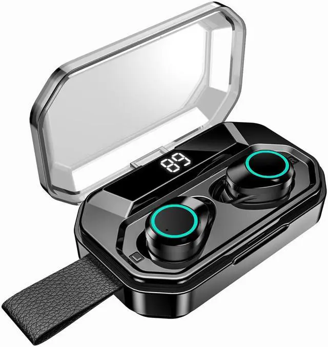 Alt view image 7 of 7 - TWS Blutooth V5.0 Earphone Wireless Mini Earbuds Stereo Sport Headset Headphone audifonos para celular Elair LED Dispay nanopods